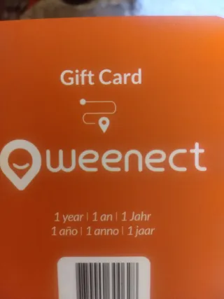 Tarjeta weenect anual