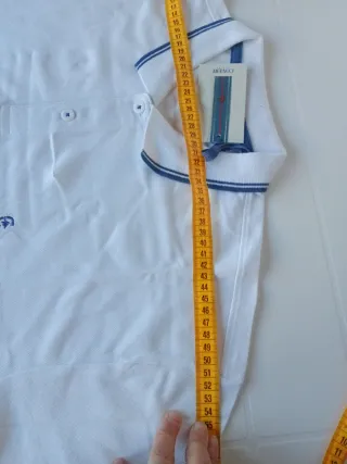 Polo Enrico Coveri Uomo 3XL Bianca dettagli blu