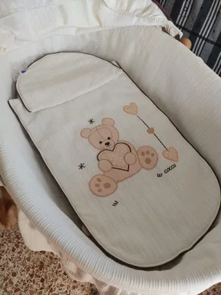 Cuna Moisés Colecho Mimbre