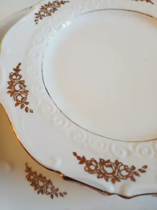 Set Piattini da dolce Porcellana Oro