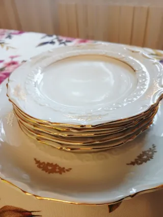 Set Piattini da dolce Porcellana Oro