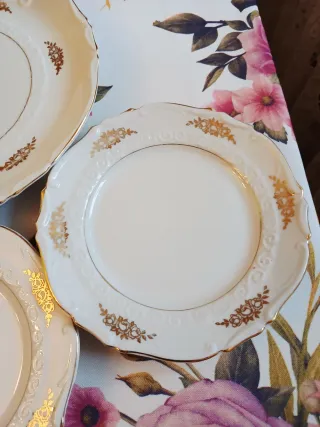 Set Piattini da dolce Porcellana Oro