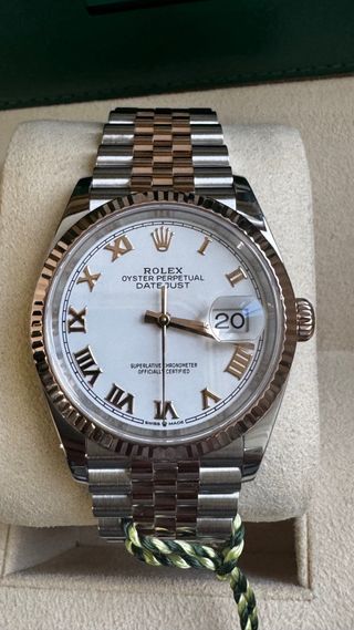 Rolex Datejust 36mm Acero Oro Rosa Nuevo 2018