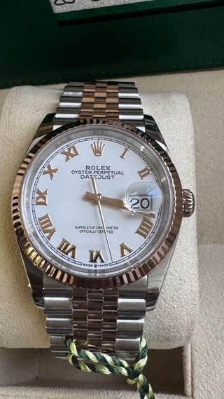 Rolex Datejust 36mm Acero Oro Rosa Nuevo 2018