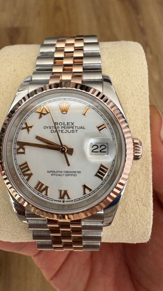 Rolex Datejust 36mm Acero Oro Rosa Nuevo 2018