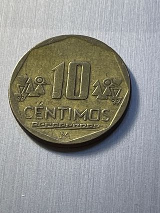 Moneda Perú 10 Céntimos 2001