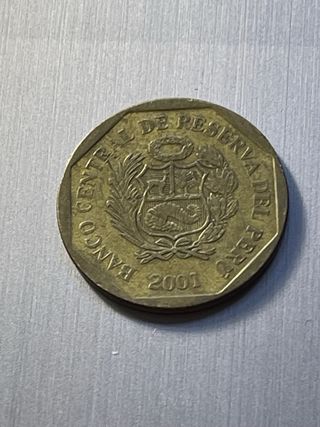 Moneda Perú 10 Céntimos 2001