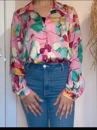 Camisa Zara Estampada Floral