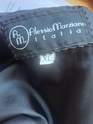 Cazadora de Piel Hombre Marrón Talla XL