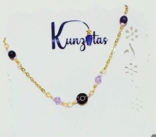 Pulsera Ojo Turco y Cristales Morados