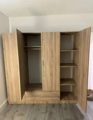 Armario modular madera color beige/marrón