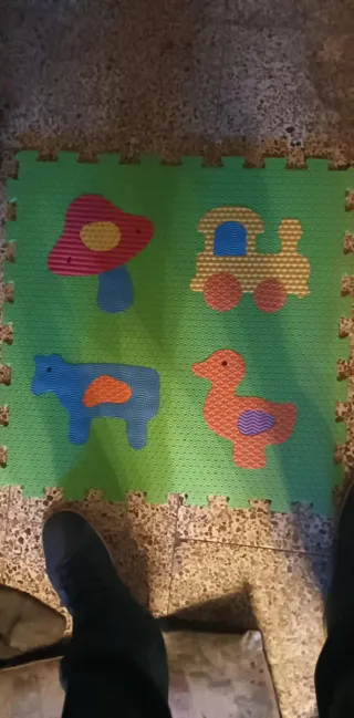 Puzzle Suelo Infantil Animales y Tren