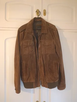 Chaqueta Zara Ante Marrón Hombre