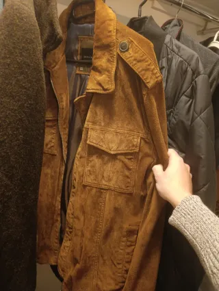 Chaqueta Zara Ante Marrón Hombre