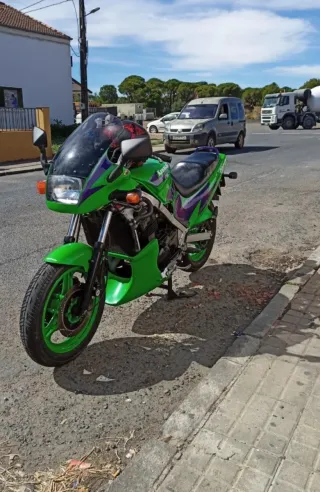Kawasaki GPZ 500 S Verde y Morado