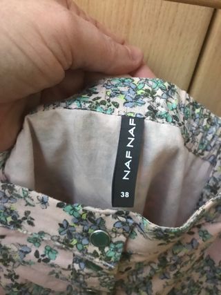 Vestido floral verde y rosa