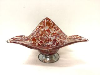 Centrotavola in vetro di Murano rosso