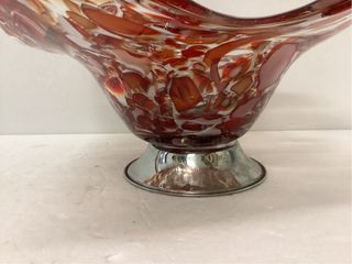 Centrotavola in vetro di Murano rosso