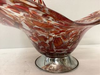 Centrotavola in vetro di Murano rosso