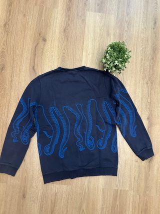 Felpa Octopus Blu Tentacoli Taglia L