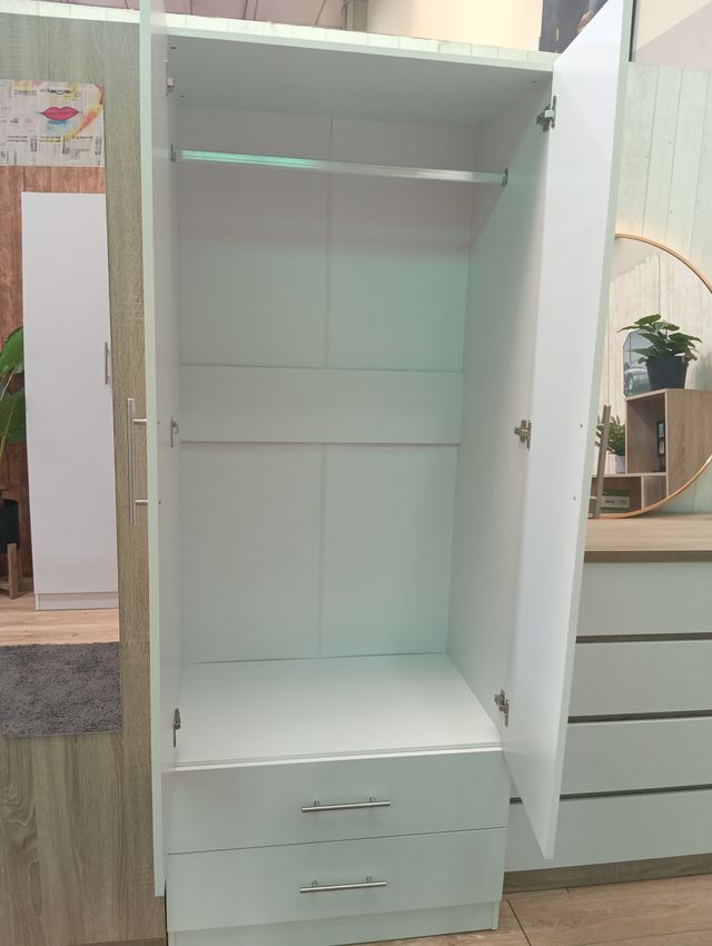 Armario 2 puertas con cajon y espejo