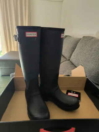 Botas de agua Hunter negras mujer