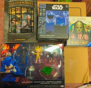 Lote Merchandising Sonic, Harry Potter, Star Wars