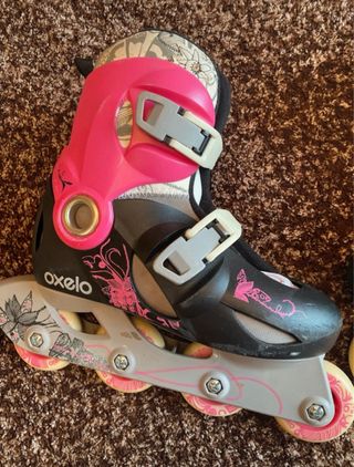 Patines en línea Oxelo rosas y negros