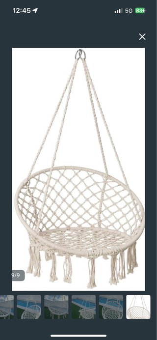 “ NUEVA” silla Colgante DREAM CASA Algodón Beige