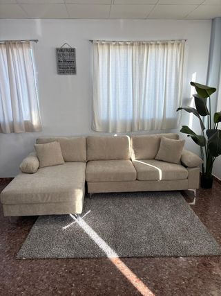 Sofá Chaise Longue Beige - hacemos envíos! NUEVO