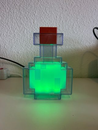 Lámpara temática de Minecraft