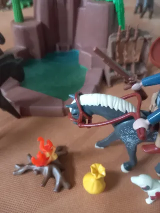 Playmobil Oeste: Caballos y Vaquero