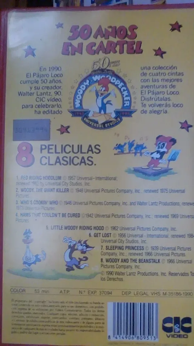 Pack VHS y cuaderno Pájaro Loco 50 Aniversario