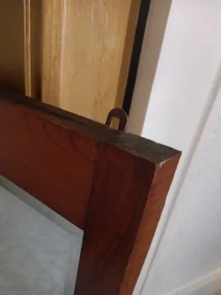Espejo artesano madera maciza vintage