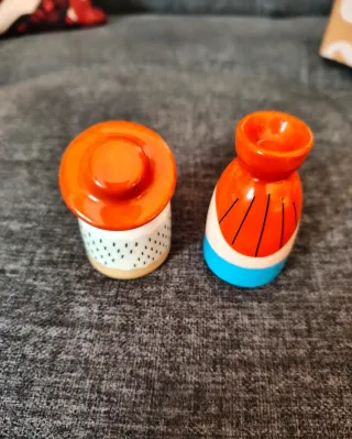 Set 2 Statuine Alessi Giacon Salvatore & Signora