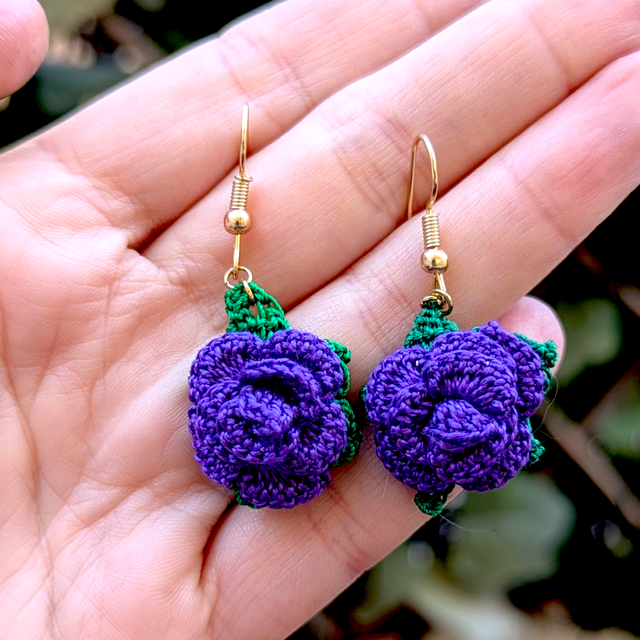 Pendientes de rosa