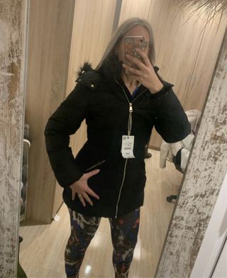Plumífero Zara Negro Talla M