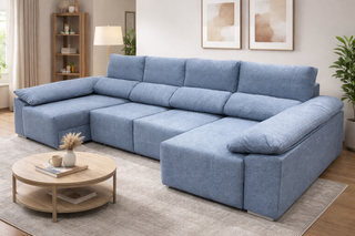 Sofá modular grande azul