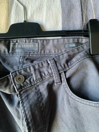 Pantalones grises T W36 L32 Angelo Litrico