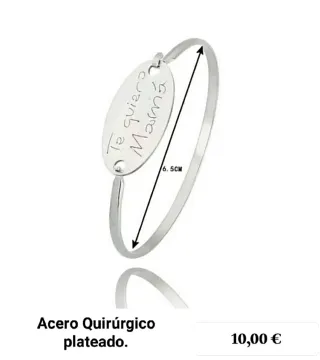 Pulsera Acero " Te quiero Mamá "