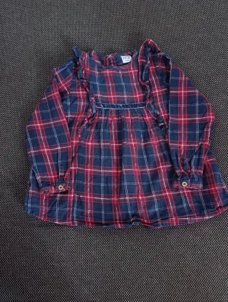 Vestido de cuadros niña