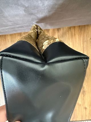 Bolso Armani Exchange Lentejuelas Dorado y Negro