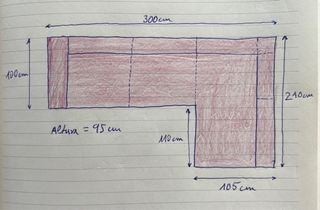 Sofá modular con chaise longue