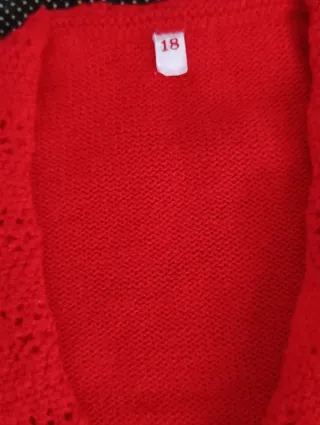 Jersey infantil rojo con capucha.