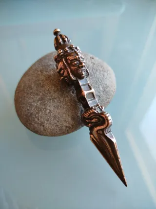 Daga budista Phurba vintage bronce