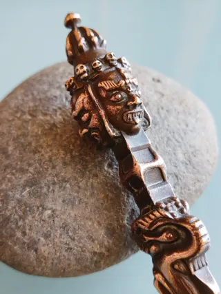 Daga budista Phurba vintage bronce