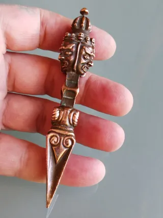 Daga budista Phurba vintage bronce