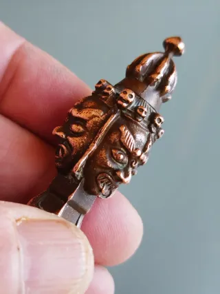 Daga budista Phurba vintage bronce