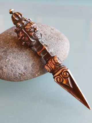 Daga budista Phurba vintage bronce