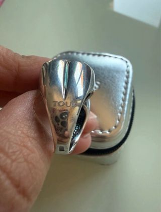 Anillo Tous Onix Negro Plata